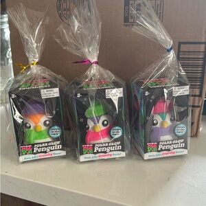 NEE DOH Polar Glow Penguin - Qty3 (Set of 3) total 9